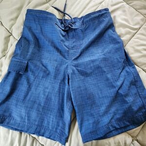 Blue Cargo Swim Shorts